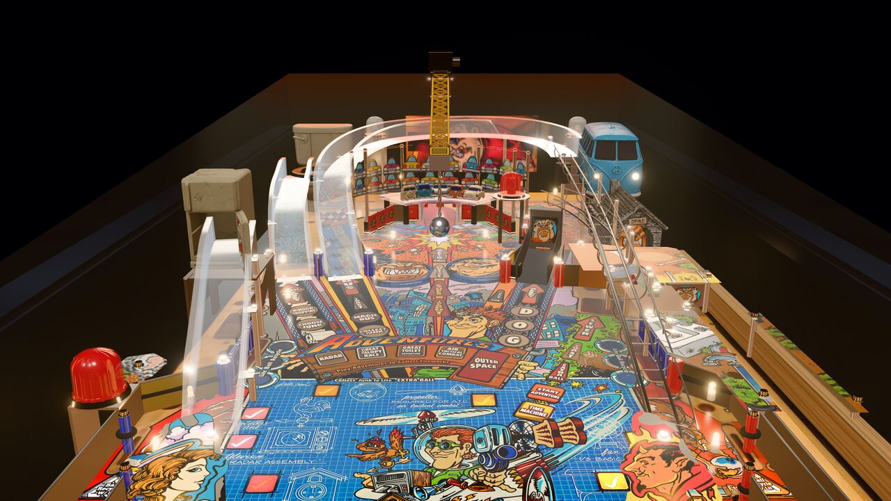 Our table from the player's position.